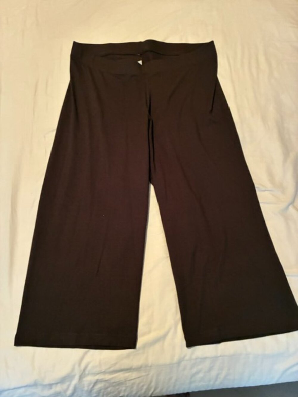 Old Navy Brown & Navy Blue Cotton Stretch Cropped Wide Leg Pants Lot 2 Pairs XXL